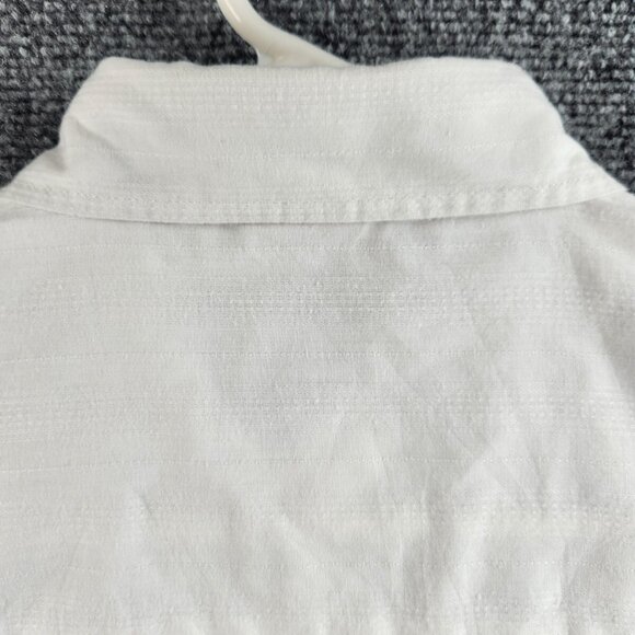 Avirex White Embroidered Button Up Shirt Large Long Sleeve Men Cotton Blend - Picture 16 of 16